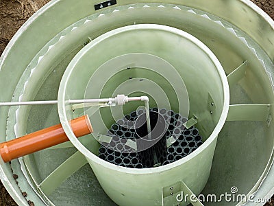 Biological treatment plant Stock Photo