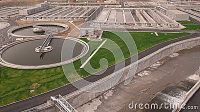 Biological wastewater treatment plant Stock Photo