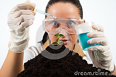 Biologist at work Stock Photo