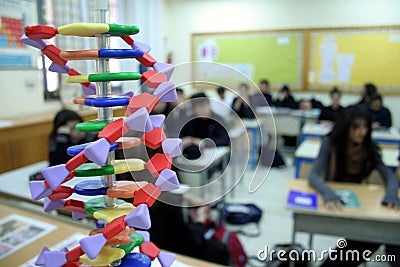 Biology classroom Stock Photo