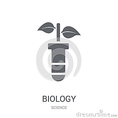 Biology icon. Trendy Biology logo concept on white background fr Vector Illustration