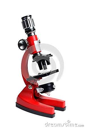 Biology microscope five Stock Photo