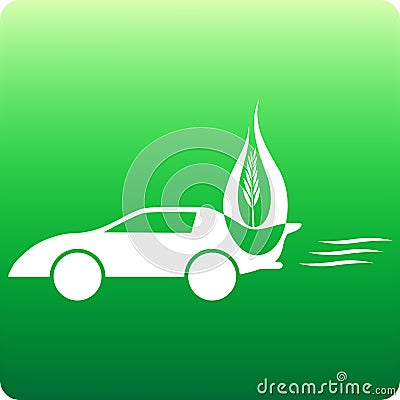 Biomass car Vector Illustration