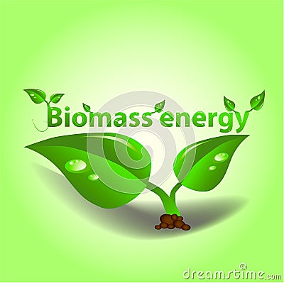 Biomass energy Vector Illustration