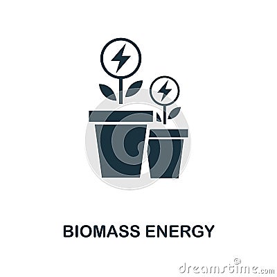 Biomass Energy icon. Monochrome style design from power and energy icon collection. UI. Pixel perfect simple pictogram biomass ene Stock Photo