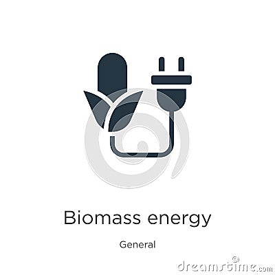 Biomass energy icon vector. Trendy flat biomass energy icon from general collection isolated on white background. Vector Vector Illustration