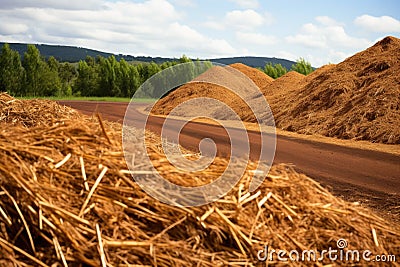 biomass field ready for energy production Stock Photo