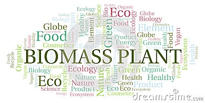 Biomass Plant word cloud. Stock Photo