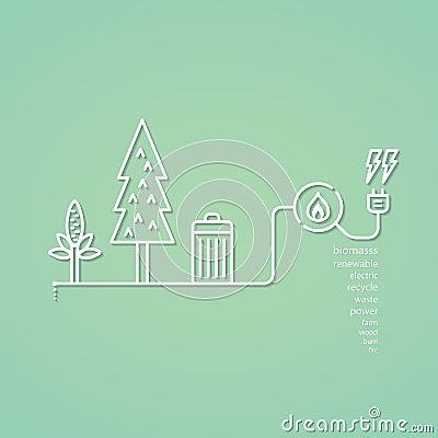 Biomass simple graphic Vector Illustration