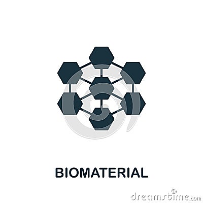 Biomaterial vector icon symbol. Creative sign from biotechnology icons collection. Filled flat Biomaterial icon for Vector Illustration