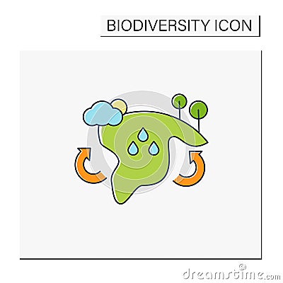 Biome color icon Vector Illustration