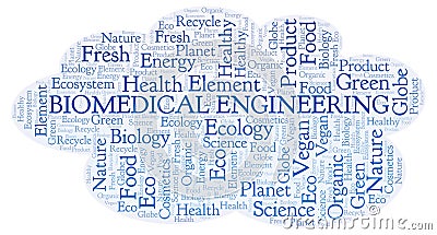 Biomedical Engineering word cloud. Stock Photo