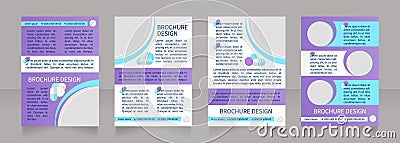 Biomedical research program blank brochure layout design Vector Illustration