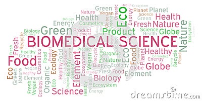 Biomedical Science word cloud. Stock Photo