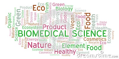 Biomedical Science word cloud. Stock Photo