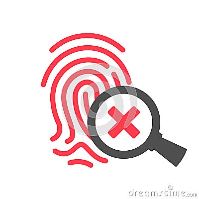 Biometric access fingerprint icon Vector Illustration