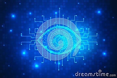 Digital eye, Security concept, cyber security Concept, Technology Concept background Stock Photo