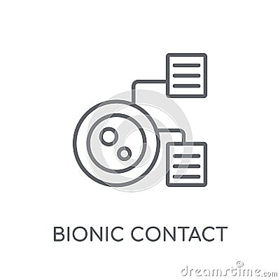 Bionic contact lens linear icon. Modern outline Bionic contact l Vector Illustration