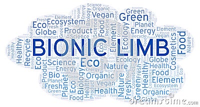 Bionic Limb word cloud. Stock Photo