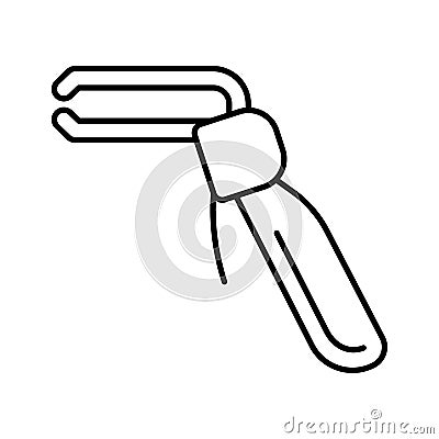 Biopsy forceps, Ligators, line icon Vector Illustration