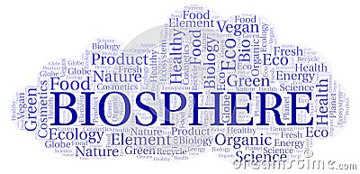 Biosphere word cloud. Stock Photo