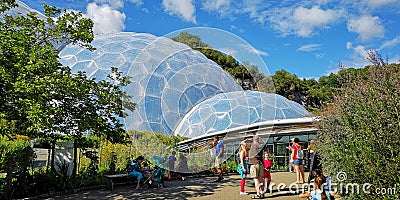 Biospheres and Gardens at The Eden Project Editorial Stock Photo