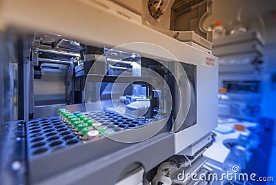 Biotechnology laboratory hardware Stock Photo