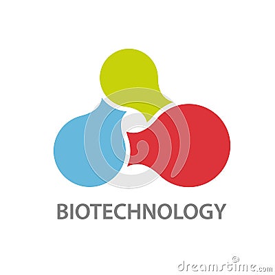 Biotechnology molecule symbol Vector Illustration