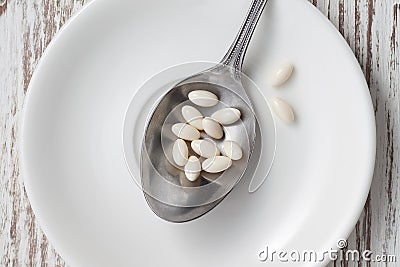 Biotin supplement antioxidant still life Stock Photo