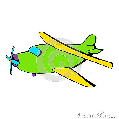 Biplane icon, icon cartoon Vector Illustration