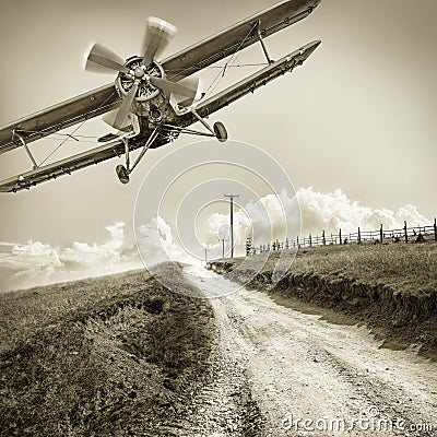 Biplane Stock Photo
