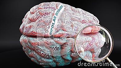 Bipolar disorder in human brain Stock Photo