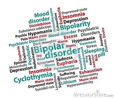 Bipolar disorder. Psychiatric disorder background. Vector Illustration