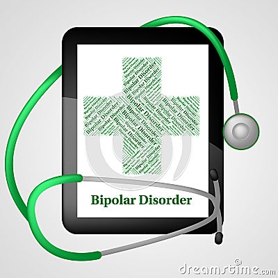 Bipolar Disorder Represents Manic Depressive Psychosis Stock Photo