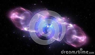 Bipolar planetary nebula Stock Photo