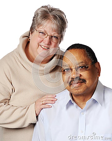 Biracial Senior Couple Stock Photo