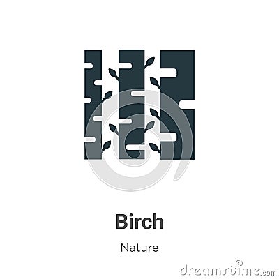 Birch vector icon on white background. Flat vector birch icon symbol sign from modern nature collection for mobile concept and web Vector Illustration