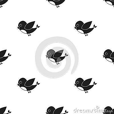 Bird black icon. Illustration for web and mobile design. Vector Illustration