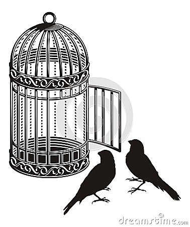 Bird cage Vector Illustration