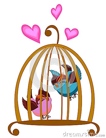 Bird cage Vector Illustration