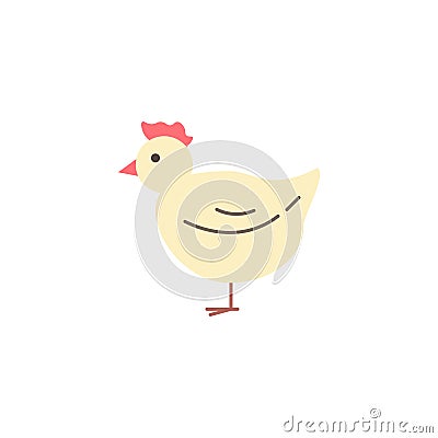 Bird chicken flat easter religion icon Stock Photo
