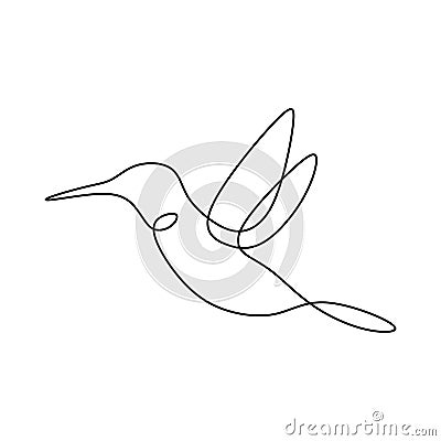 Bird continuous line drawing vector illustration minimalist design good for logo branding and abstract minimalism poster Vector Illustration