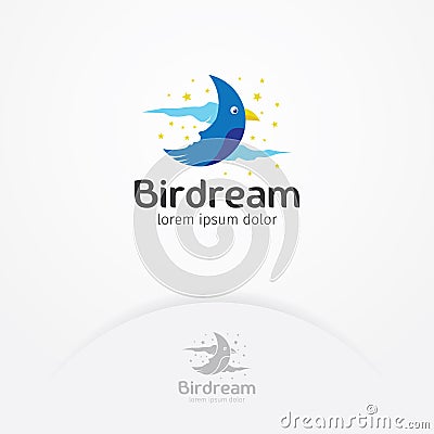 Bird of dream logo design Vector Illustration