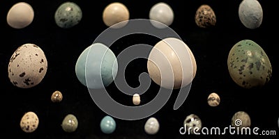 Bird eggs many kinds of museums Stock Photo