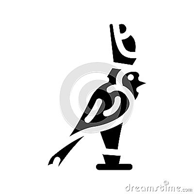 bird egypt glyph icon vector illustration Vector Illustration