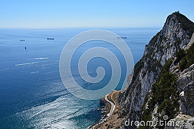 Panoramic View Gibraltar Stock Photo