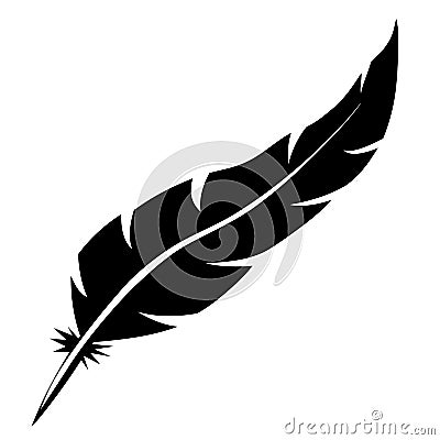 Bird feather shape Vector Illustration