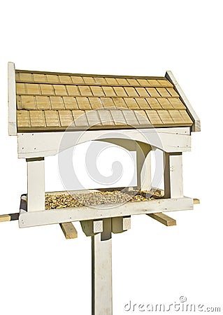Bird feeder house Stock Photo