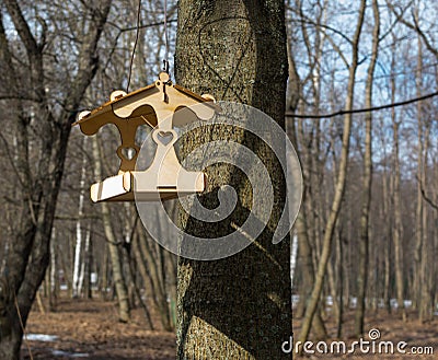 A bird feeder Stock Photo