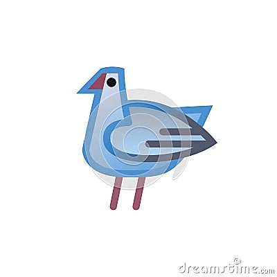 Bird logo design vector template linear style Vector Illustration